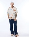 Shop Men's Beige All Over Printed Shirt-Full