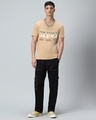 Shop Men's Brown Alpha Being Typography T-shirt-Full