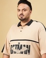 Shop Men's Brown Batman Graphic Printed Oversized Plus Size Polo T-shirt