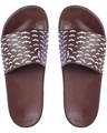 Shop Men's Brown Bats Printed Sliders