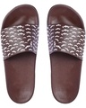 Shop Men's Brown Bats Printed Sliders