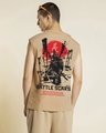 Shop Men's Brown Battle Scars Graphic Printed Boxy Fit Vest-Front