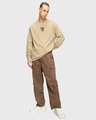 Shop Men's Brown Beast Within Graphic Printed Oversized T-shirt