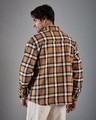 Shop Men's Brown & Black Checked Oversized Shirt-Design