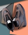 Shop Men's Brown & Black Color Block Sneakers-Front