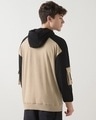 Shop Men's Brown & Black Color Block Oversized Hoodies-Full