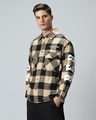 Shop Men's Brown & Black Reb Checked Oversized Shirt-Design