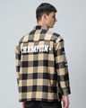 Shop Men's Brown & Black Run Checked Oversized Shirt-Design