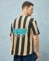 Shop Men's Brown & Black Striped Oversized Shirt-Design