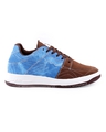 Shop Men's Brown & Blue Color Block Sneakers-Full