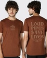 Shop Men's Brown Born To Ride Typography T-shirt-Front