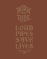 Shop Men's Brown Born To Ride Typography T-shirt