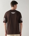 Shop Men's Brown Captain Graphic Printed Oversized T-shirt-Full