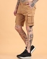 Shop Men's Brown Cargo Shorts-Front