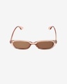 Shop Men's Brown Rectangle Polarised Lens Sunglasses-Full