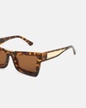 Shop Men's Brown Cateye Polarised Lens Sunglasses