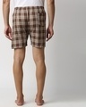 Shop Men's Brown Checked Boxers-Design