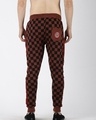 Shop Men's Brown Checked Joggers-Full