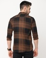 Shop Men's Brown Checked Slim Fit Shirt-Full