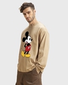 Shop Men's Brown Classic Mickey Graphic Printed Oversized T-shirt-Design