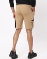 Shop Men's Brown Color Block Cargo Shorts-Full