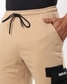 Shop Men's Brown Color Block Cargo Shorts