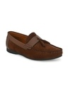 Shop Men's Brown Color Block Loafers-Front