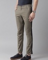 Shop Men's Brown Color Block Slim Fit Chinos-Design