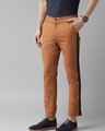 Shop Men's Brown Color Block Slim Fit Chinos-Design