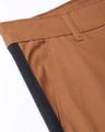 Shop Men's Brown Color Block Slim Fit Chinos