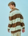 Shop Men's Brown Color Block Flat Knit Sweater-Design