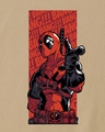 Shop Men's Brown Deadpool Reloaded Graphic Printed Oversized T-shirt