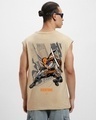 Shop Men's Brown Deathstroke Graphic Printed Boxy Fit Vest-Front