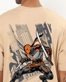 Shop Men's Brown Deathstroke Graphic Printed Oversized T-shirt