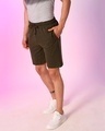 Shop Men's Brown Drawstring Shorts-Full