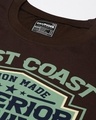 Shop Men's Brown East Coast Typography Oversized T-shirt