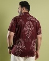 Shop Men's Brown Ethnic Motif Oversized Plus Size Shirt-Full