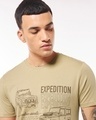 Shop Men's Brown Expedition Graphic Printed T-shirt