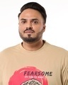 Shop Men's Brown Fear Some Graphic Printed Oversized Plus Size T-shirt