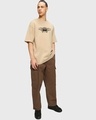 Shop Men's Brown Fight The Joker Graphic Printed Oversized T-shirt
