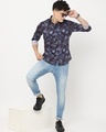 Shop Men's Brown Floral Printed Slim Fit Shirt