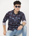 Shop Men's Brown Floral Printed Slim Fit Shirt