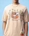 Shop Men's Brown Friends For Life Graphic Printed Oversized T-shirt
