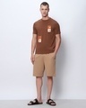 Shop Men's Brown Friends Thanksgiving Graphic Printed T-shirt-Full