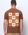 Shop Men's Brown Friends Thanksgiving Graphic Printed T-shirt-Front