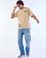 Shop Men's Ginger Root Brown Apple Affair Graphic Printed Oversized T-shirt