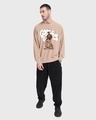 Shop Men's Brown Goosebumps Graphic Printed Oversized Sweatshirt-Full