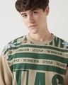 Shop Men's Brown Graphic Printed Oversized Sweatshirt