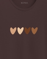 Shop Men's Brown Heart's Graphic Printed T-shirt-Design