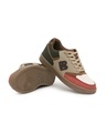 Shop Men's Brown & Green Bravado Color Block Low-Top Sneakers-Design